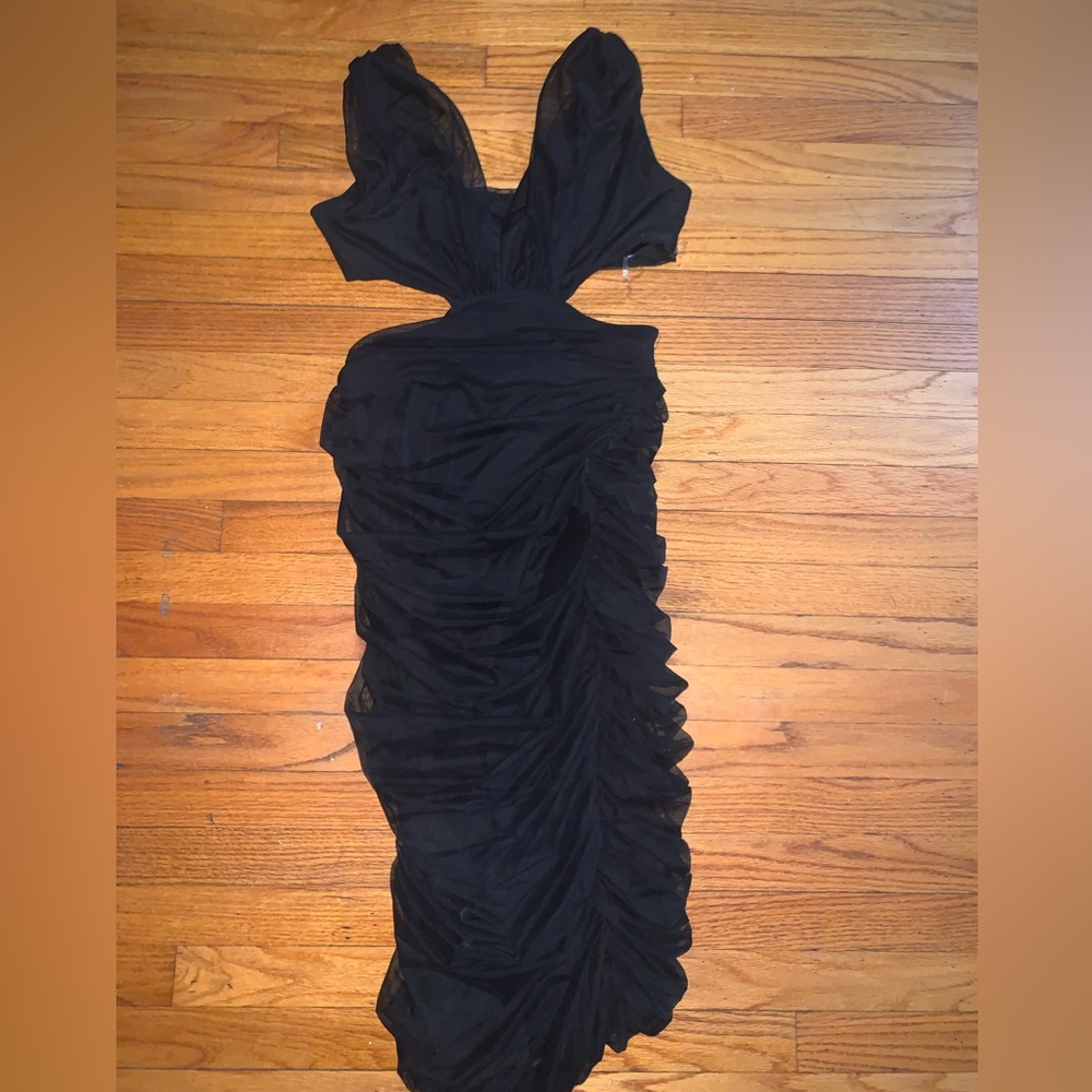 ‼️Black Mesh Midi Dress‼️